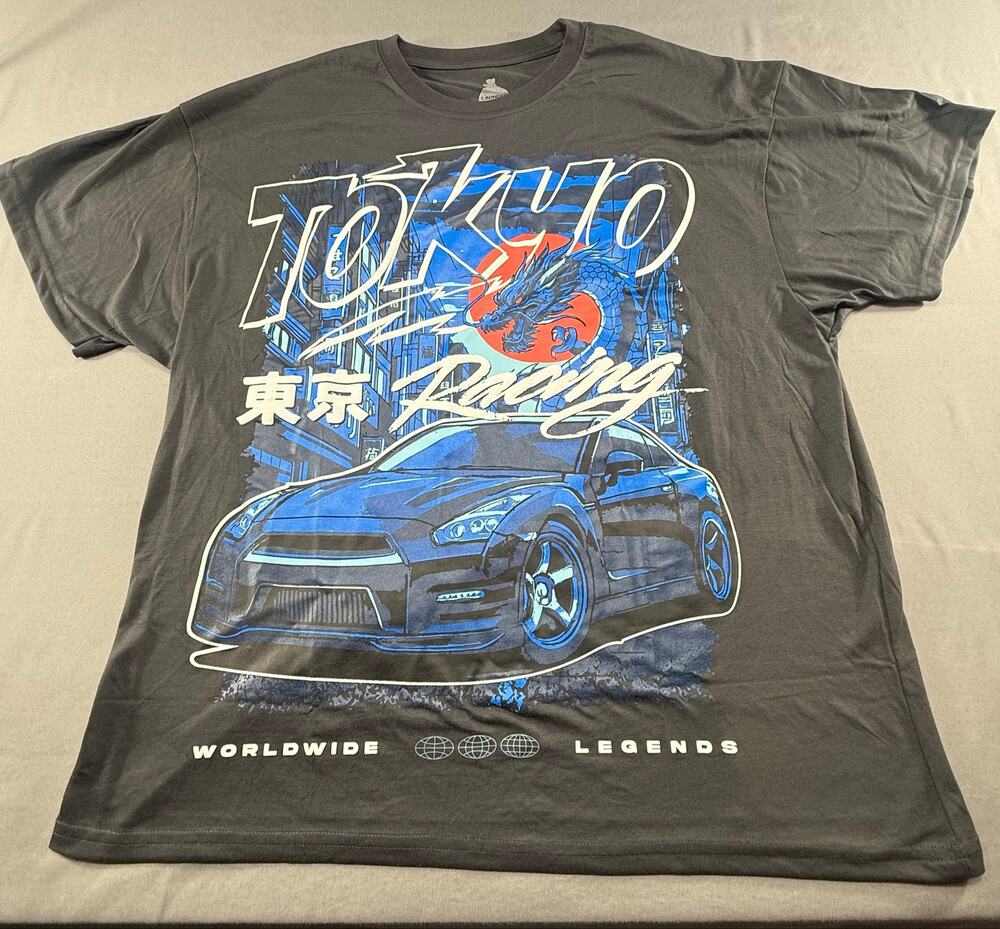 Launder Tokyo Racing Nissan GT-R R35 Graphic T-Shirt Men’s 2XL JDM Streetwear